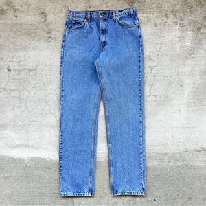 1990s Vintage Levi's Medium Wash Orange Tab 505